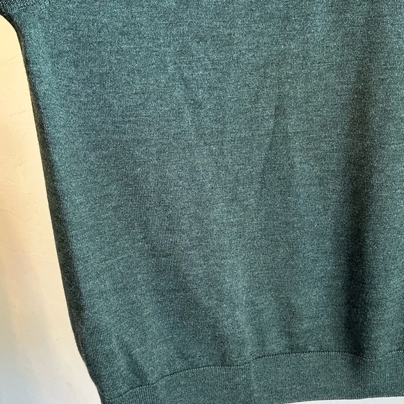 NWT Hart Schaffner Marx Green Extra Fine Merino Wool V-Neck Sweater Vest Sz 3XB - Picture 4 of 8